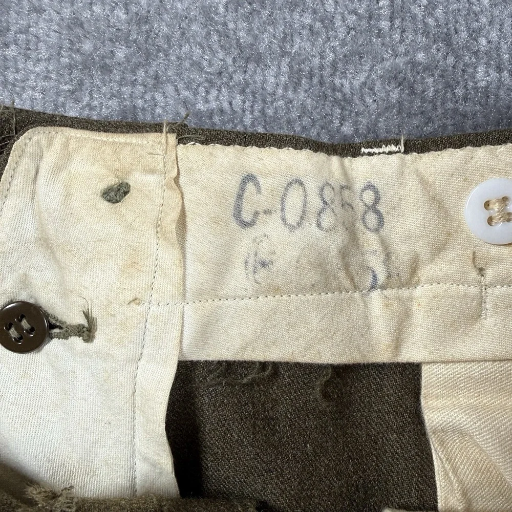 US Military Trousers‎ Men's 31x29 Olive Green Wool M-1952